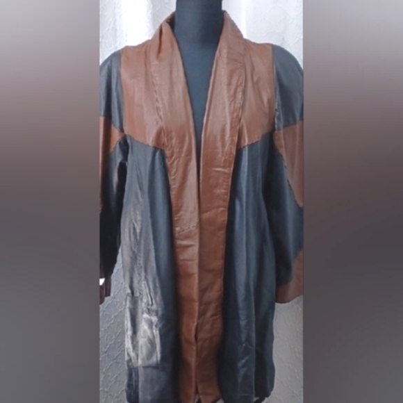 Tower Hill Vintage 80"s Leather Swing Coat - Picture 7 of 7